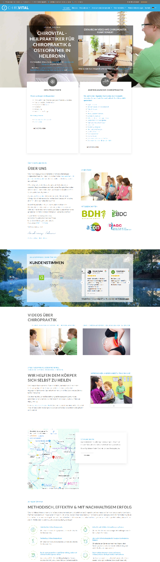 Chirovital – Praxis für Chiropraktik & Osteopathie - Neue Website